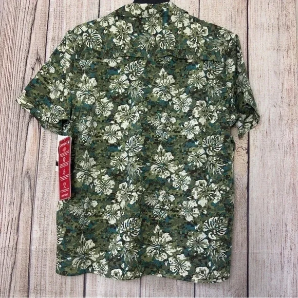 Canada Weather Gear Mens Vented Floral Camou performance shirt size Medium - Picture 3 of 14